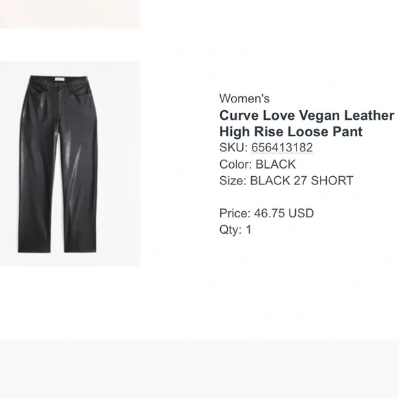 Curve Love Vegan high rise loose pant - Picture 5 of 6